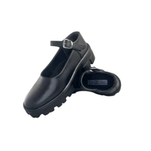 Women's Mary Jane Tractor Sandals With Buckle Promotion - Than chì đen - Xem 3