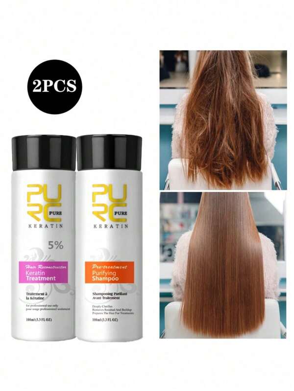 PURC Brazilian Keratin Treatment Shampoo Set Professional Straightening Repair Damaged Hair Smoothing Health Hair Care Products
