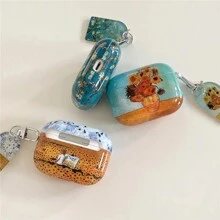 Van Gogh Oil Painting Earphone Cases Compatible With Airpods 1st 2nd 3rd Pro 2nd Generation Collection Value Artwork Cover With Keychain Compatible With Apple Airpods - Multicolor - View 9