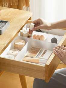 5 Pieces Set /10 Pieces Set Frosted Plastic Drawer Organization, 3 Size Desktop Drawer Divider Organization And Storage Box Cosmetics, Jewelry, Gadgets, Bathroom, Kitchen, Office, Bedroom, Vanity,For Holiday Beach, Bathroom Collection, Bedroom Collection, Large Capacity