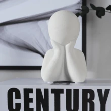 1 件 3 口之家雕像，陶瓷思想家风格雕塑，送给家人和艺术爱好者的礼物，创意客厅卧室办公室装饰架子装饰拥抱情侣雕像陶瓷情侣雕像人物咖啡桌装饰