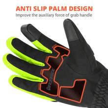 1 Coppia Di Guanti Da Motociclista Neri, Guanti Pieni Per La Guida, Guanti Da Moto Touch Screen Per Corsa, Guanti Protettivi Per Moto Da Cross, Ciclismo E Motociclista