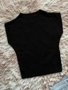 Women's Tank Top Detailed Modal Knit - màu đen - Xem 2