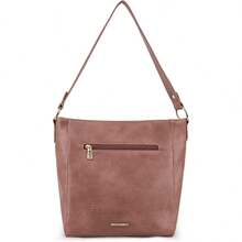 Montana West Purses For Women Shoulder Purses And Handbags Hobo Bags For Women - Một màu hồng đậm - Xem 5