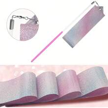 2 piezas Cintas de listones para entrenar gimnasia artística, ballet y porrismo para porrista - Multicolor - Ver 4