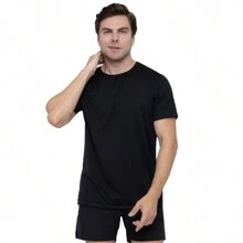 Kit 3 Men's Dry Fit Premium Anti-Sweat Sports T-Shirts - Black - View 5