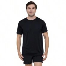 Kit 3 Men's Dry Fit Premium Anti-Sweat Sports T-Shirts - Black - View 6