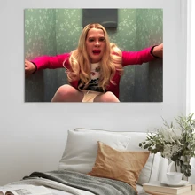 1Pc Framed Canvas Wall Art Poster Funny Bathroom Movie Wall Art White Chicks Movie Poster Retro Toilet Decor Humor Bathroom Wall Decor Toilet Sign Picture Posters Canvas Print - 黑色 - 查看 5