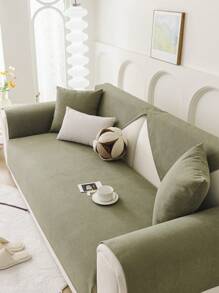 1 件多功能沙发垫套，现代简约雪尼尔防滑防水沙发座垫，防尘，可洗，不褪色，宠物友好，适用于卧室、办公室、客厅、L 形沙发 - 綠色 - 查看 5