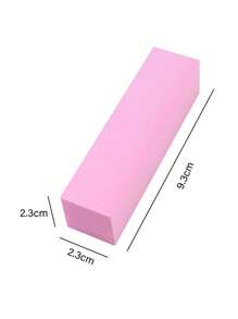 klimonla 5pcs Nail File, Pink Sponge Tofu Block Nail Tool, High Elasticity, Four Sided Polishing, Polishing, Filing, Nail Filing Tool - Pink - View 7