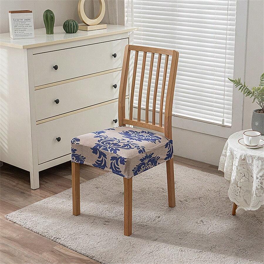 1pc Printed Fitted Chair Cushion Cover, Anti-Fouling, Washable Seat Pad Slipcover For Home - KKZDT01 - View 1