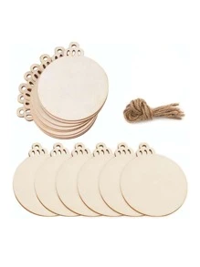 10/30 件圣诞节手工木片饰品、DIY 彩绘木吊坠、家居装饰、圣诞节