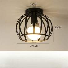 1pc Nordic Style Iron Ceiling Lamp For Balcony, Stairway, Corridor, Bar - Excludes Light Bulb - 1 Iron Ceiling Lamp - View 21