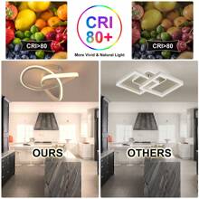 OYAJIA LED Ceiling Light, Modern Ceiling Lamp 24W 1200LM, Indoor Black / White Ceiling Light For Bedroom Kitchen Hallway Office Living Room, Diameter 25cm, 3500K Warm White - White - View 5