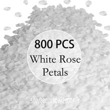 800 片白玫瑰花瓣、人造花瓣、婚礼花卉装饰订婚派对、卧室 500/1500/2000/4000/10000 片、婚礼装饰、家居装饰、房间装饰