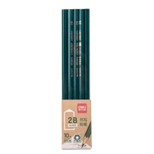 10 支六角木芯铅笔，适合儿童绘画、学生日常书写和考试、返校 - 墨綠色 - 查看 7