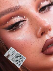 Loren's importados Adhesive Rhinestones For Makeup, Arts And Fantasy – Pack Of 132 Pieces - 白色 - 查看 2