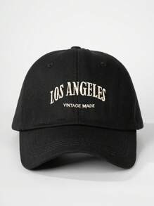 1 pieza Gorra de béisbol con bordado de Los Ángeles y lavado para mujer, sombrero casual con protección solar ajustable adecuado para primavera, otoño, viajes, playa y vacaciones, estilo Y2K para jóvenes en Halloween - gorra de béisbol - Ver 23