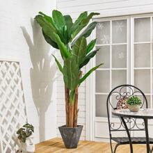 LIVINGANDHOME Living And Home 180cm Artificial Plant Fake Banana Tree In Pot - 180cm H  Green - View 4
