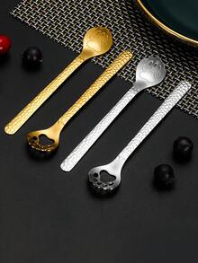 1 thìa cà phê bằng thép không gỉ, hình dạng móng vuốt mèo dễ thương, dễ vệ sinh, tay cầm có kết cấu hình búa, dụng cụ khuấy cà phê có thể tái sử dụng, thiết thực và sáng tạo cho gia đình/nhà hàng - Kiểu thìa mèo - Xem 7