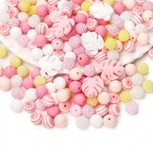 74pcs Turtle Shell Silicone Beads Set, DIY Jewelry Making Accessories For Necklace Pendant - Multicolor - View 2