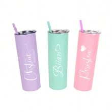 Custom Skinny Tumbler, Stainless Steel Skinny Tumbler, 20 Oz Vacuum Insulated Tumbler With Lid And Straw, Double Wall Coffee Cup, Travel Mug For Cold Hot Drinks, Skinny Tumbler, Skinny Tumblers, Skinny Tumblers With Lids And Straws, Tumbler Skinny, Skinny Tumbler With Lid And Straw, 20 Oz Skinny Tumbler, Skinny Tumblers Bulk, Skinny Insulated Tumbler, Slim Cup - Multicolor - View 2