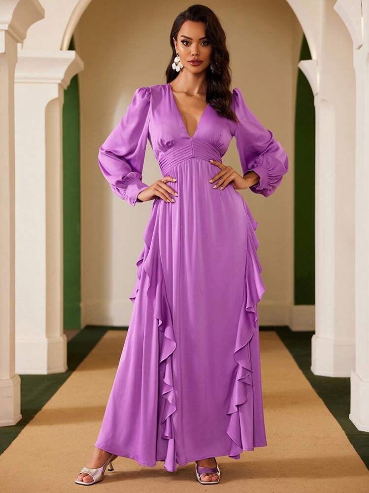 spiral seam maxi dress cos Grey / Blue Spiral Seam Maxi Dress UK 6