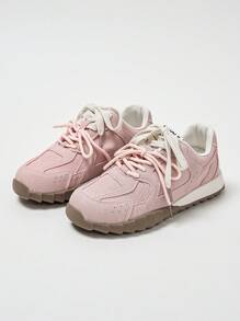 MASKERT Women's Multifunctional Fashionable Casual Shoes With Flat Rubber Soles, Casual Shoes, Daily Matching With Casual Shoes - Pink - View 3