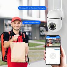 1pc 1080P HD Rotatable Audio Camera, 2.4G Wireless Wifi Security Camera With 4X Human Motion Tracking And 355° View For Home Security And Surveillance, Suitable For Elderly/Kids Monitoring, Includes Night Vision, USB Powered, Supports Cloud Storage & Memory Card (Not Included, Need To Purchase) - Multicolor - View 3