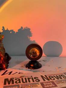 1 件 RGB 日落灯带遥控器，氛围灯，INS 摄影，装饰灯，卧室日落灯，床头投影台灯，日落黄昏灯，USB 供电，房间装饰节日礼物