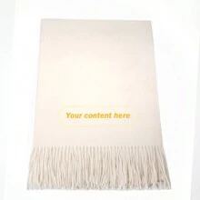 [ Customization ] 1 Thick Autumn/Winter Shawl, Embroidered Personalized Custom Text Content, Elegant And Fashionable Scarf.