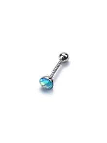 1pc Hypoallergenic 316L Titanium Steel Tongue Barbell, Fish Scale Gradients, 8/10/12/14/16mm Length, 7mm Diameter, 5mm Ball, 14G, Body Jewelry Piercing