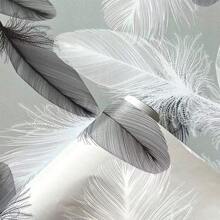 1 Roll Of Feather Self-Adhesive Wallpaper, PVC Removable Wallpaper For Living Room, Kitchen, Bedroom, Dorm, Furniture Renovation, Autumn Aesthetic