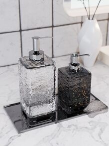 1 pieza Botella de loción y botella espumosa para champú, gel de ducha, acondicionador, jabón líquido, 300ml/400ml Botella de plástico gris y blanco con ondas de agua recargable y vacía, artículos de tocador de baño, fácil de limpiar y usar, decoración de otoño para el hogar, de vuelta a la escuela