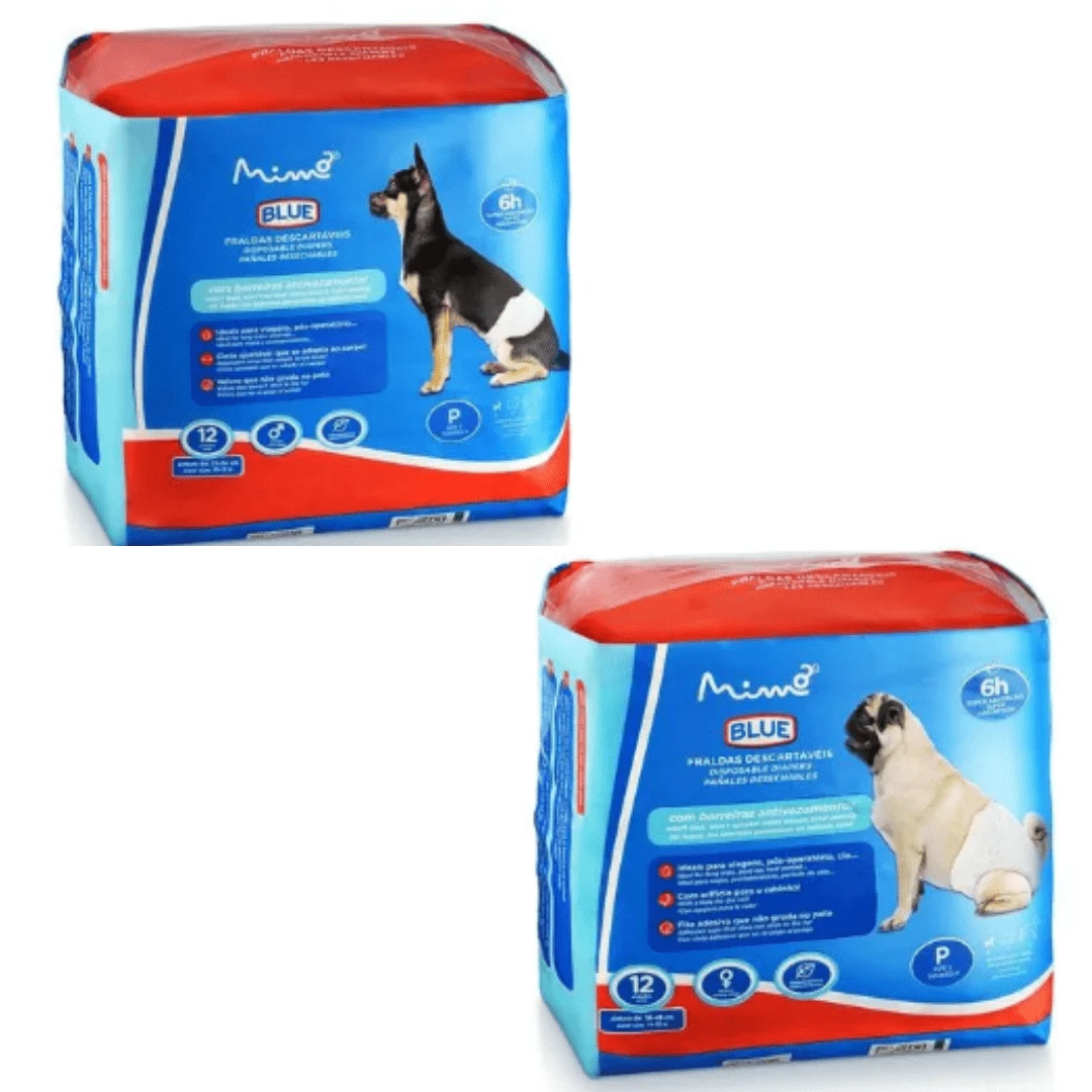Pet Hygienic Diaper P Dog Cio Blue Mimo 12 Units - 女P - 查看 1