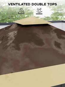 12 X 12 Instant Pop Up Gazebo Canopy Tent Shelter With Netting 4 Stanbags Outdoor Shelter Instant Gazebo Tent For Lawn,Garden,Backyard,Deck - Khaki - View 6