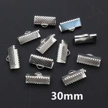 50pcs Cove Clasps Cord Ribbon Ends Caps String Ribbon Leather Clip DIY Jewelry Making Supplies For Necklace Bracelet Connector Findings