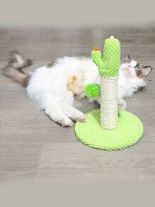 Juguete De Gato Arbol Trepador Rascador Para Cactus Almohadilla Para Rascar De Gato - Verde - Ver 2