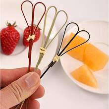 Que xiên trái cây bằng tre, xiên cocktail, nĩa khai vị tiệc cưới, đồ dùng dùng một lần - Nhiều màu - Xem 5