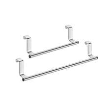 2 Packs Stainless Steel Over Door Towel Rack Bar Available In Multiple Colors Holders For Universal Fit On Over Cabinet Cupboard Doors - Multicolor - View 8