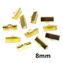 50pcs Cove Clasps Cord Ribbon Ends Caps String Ribbon Leather Clip DIY Jewelry Making Supplies For Necklace Bracelet Connector Findings