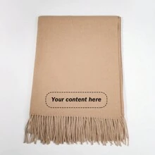 [ Customization ] 1 Thick Autumn/Winter Shawl, Embroidered Personalized Custom Text Content, Elegant And Fashionable Scarf.
