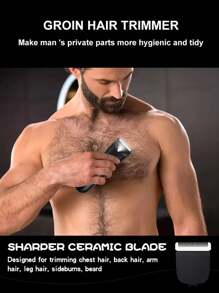 Men's And Women's Body Trimmer, Electric Shaver, Electric Groin And Pubic Hair Trimmer, Ceramic Blade Male Hygiene Shaving Trimmer, Full Body Grooming