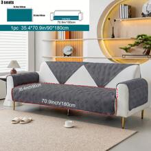 1pc Solid Color Waterproof Slipcover, Anti-Slip Pet Sofa Protector, Furniture Cover For Bedroom, Office, Living Room, Home Decor (Sold Individually, Armrests And Backrests Need To Be Purchased Separately)