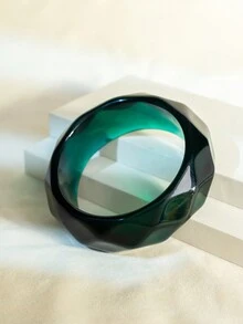 1pc Vintage Fashion Elegant Chic Thick Transparent Resin Bracelet, Suitable For Women For Travel, Holiday, Date, Shopping, Party, Daily Wear - Bracelet - View 3