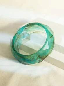 1pc Vintage Fashion Elegant Chic Thick Transparent Resin Bracelet, Suitable For Women For Travel, Holiday, Date, Shopping, Party, Daily Wear - Bracelet - View 2