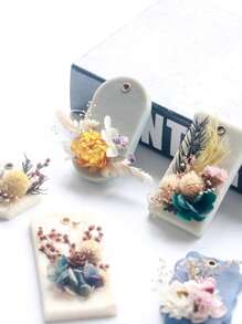 自制芳香疗法蜡融化套件 - 用于汽车清新剂和石膏标志、花卉设计、工艺用品的硅胶模具 - 灰色 - 查看 8