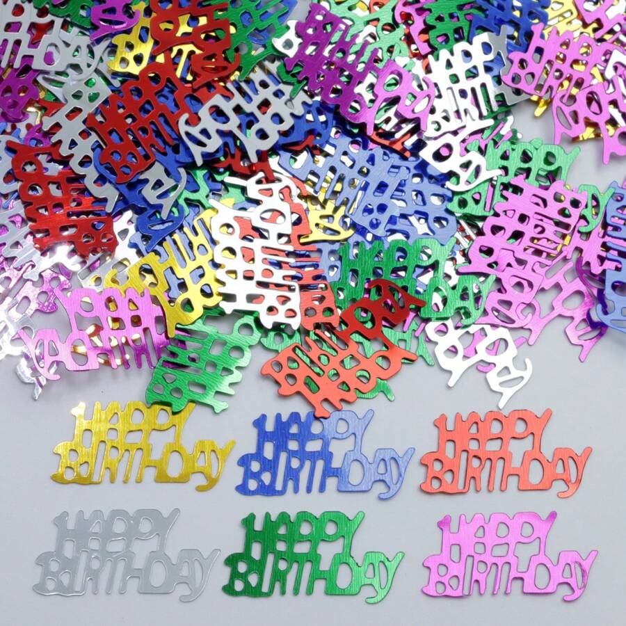 Happy Birthday Confetti - 15G Mixed Color Plastic Party Decorations, Perfect For All Ages & Themed Celebrations,Christmas