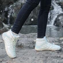 男士冬季雪地靴，防滑户外中筒滑雪靴，日常休闲鞋，冬季登山靴，滑雪鞋 - 白色 - 查看 10