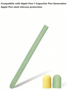 1pc Apple Pencil 1 Capacitive Pen Silicone Protective Cover (With 2 Pen Covers)